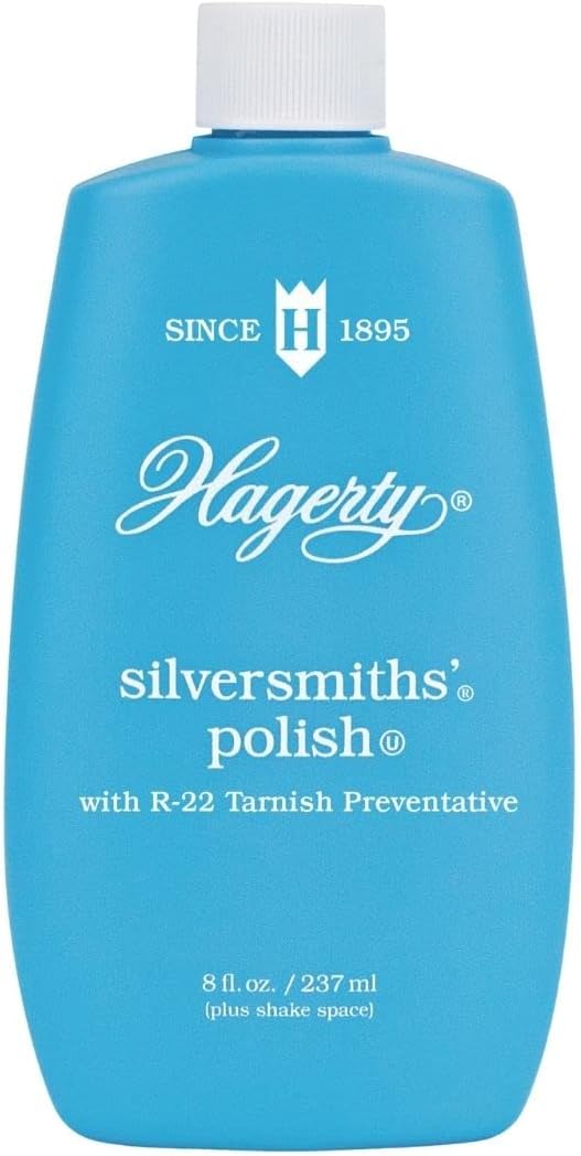  Hagerty Silversmiths` Polish, Professional Silver Cleaner And Tarnish Remover For Jewelry, Silverware, Gold And More, Kosher Certified, Made In USA, 8 Fl Oz